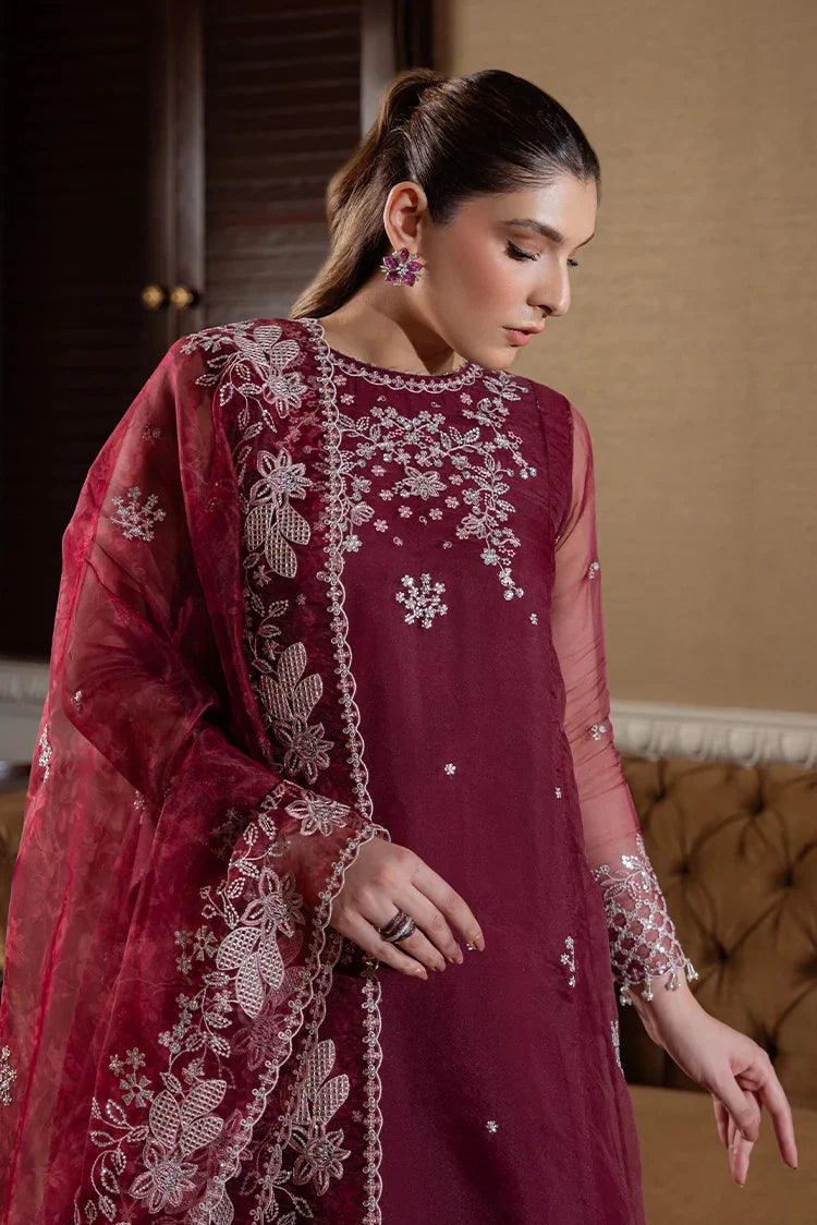 Picture of Cross Stitch - Unstitched Wedding Collection - Berry Blush - Available at Raja Sahib