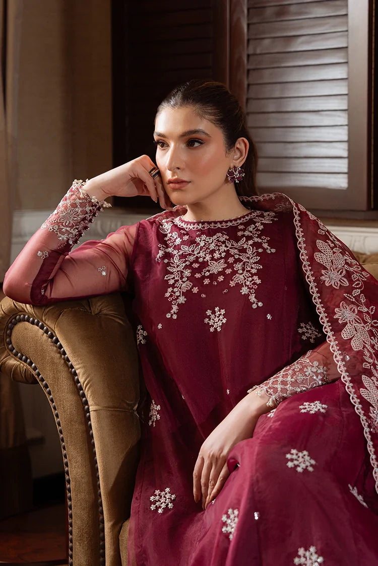 Picture of Cross Stitch - Unstitched Wedding Collection - Berry Blush - Available at Raja Sahib