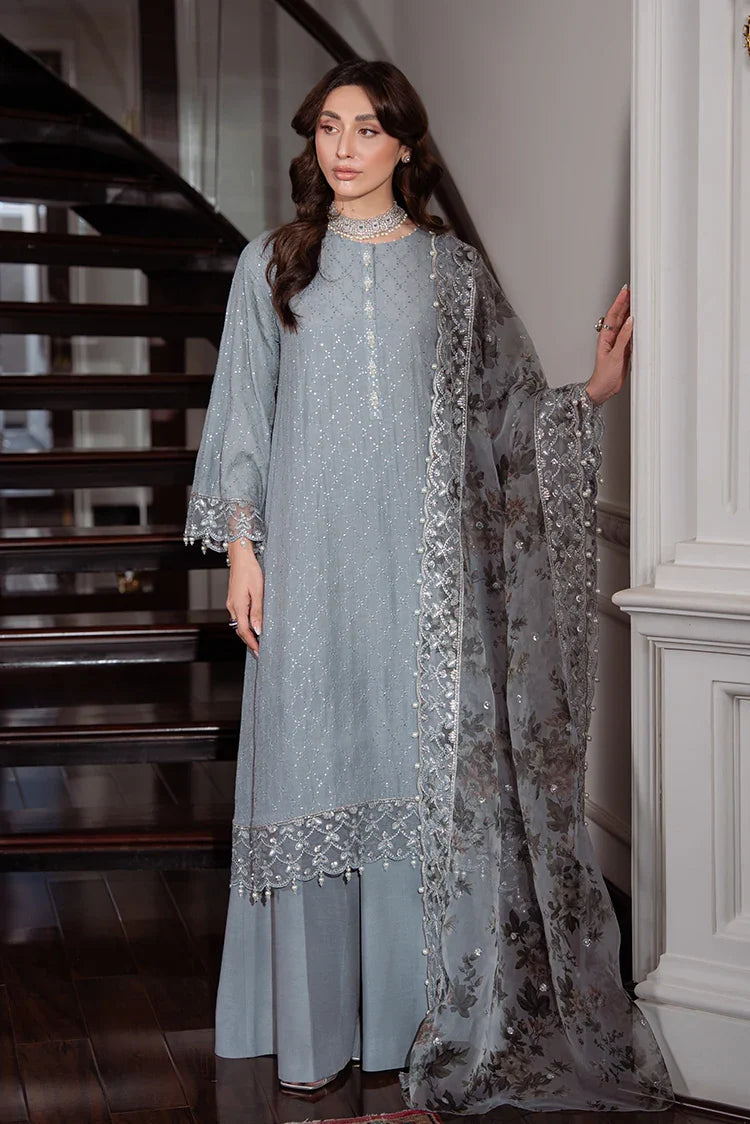 Picture of Cross Stitch - Unstitched Wedding Collection - Dusky Smoke - Available at Raja Sahib