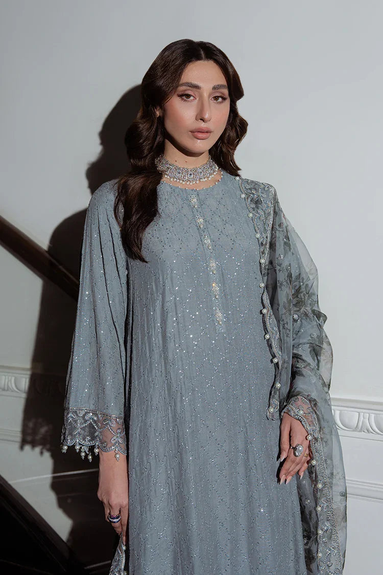 Picture of Cross Stitch - Unstitched Wedding Collection - Dusky Smoke - Available at Raja Sahib