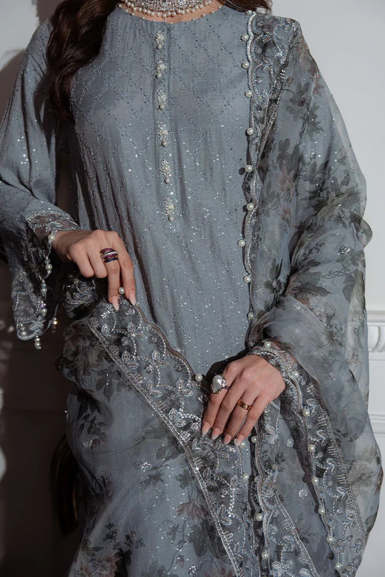 Picture of Cross Stitch - Unstitched Wedding Collection - Dusky Smoke - Available at Raja Sahib