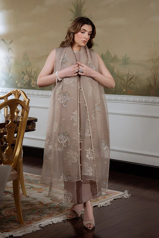 Picture of Cross Stitch - Unstitched Wedding Collection - Silver Mink - Available at Raja Sahib