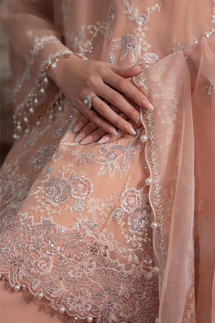 Picture of Cross Stitch - Unstitched Wedding Collection - Coral Bloom - Available at Raja Sahib