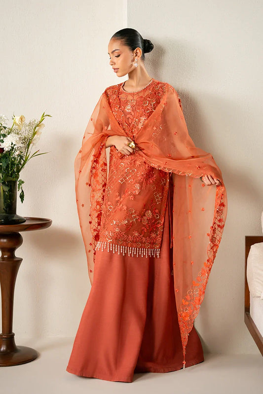 Picture of Cross Stitch - Embroidered Chiffon Edit - 4 Piece - Autumn Zest - Available at Raja Sahib