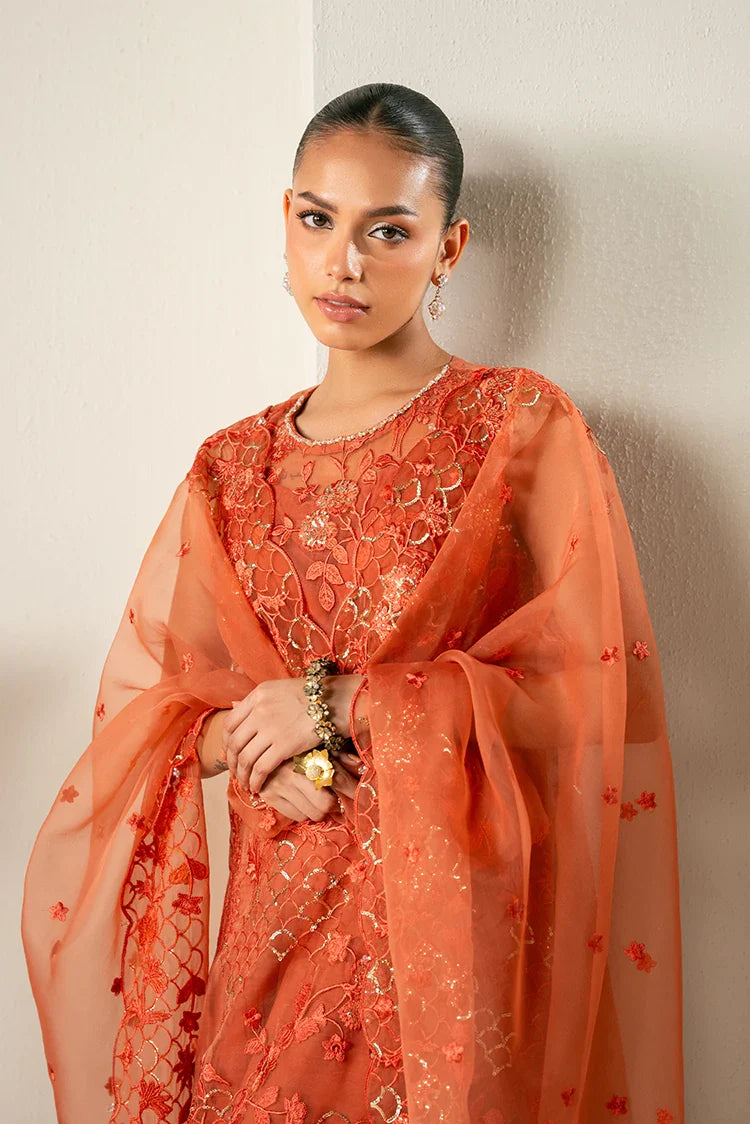 Picture of Cross Stitch - Embroidered Chiffon Edit - 4 Piece - Autumn Zest - Available at Raja Sahib
