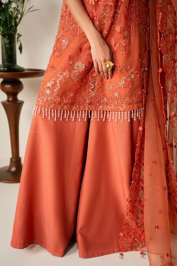 Picture of Cross Stitch - Embroidered Chiffon Edit - 4 Piece - Autumn Zest - Available at Raja Sahib