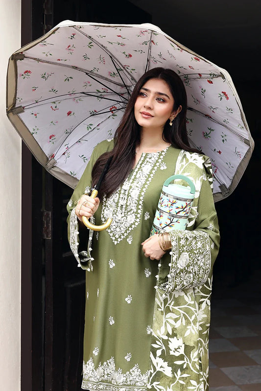 Picture of Cross Stitch - Unstitched Winter Collection - Moss Reverie - Available at Raja Sahib