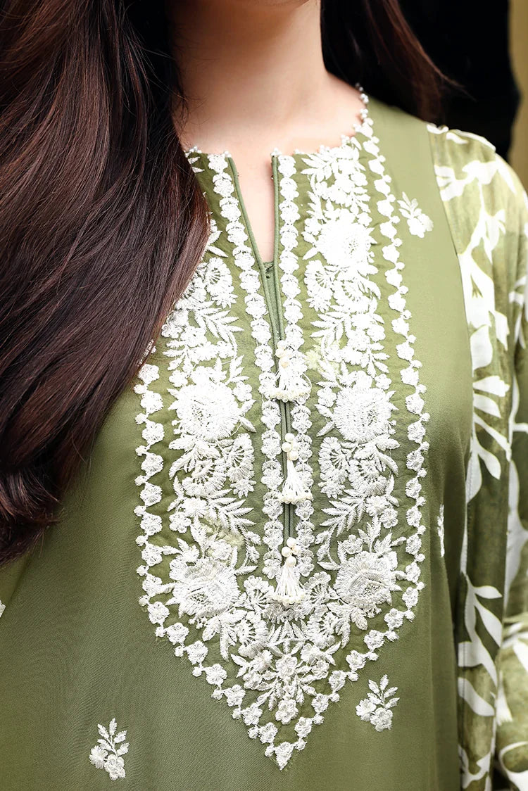 Picture of Cross Stitch - Unstitched Winter Collection - Moss Reverie - Available at Raja Sahib