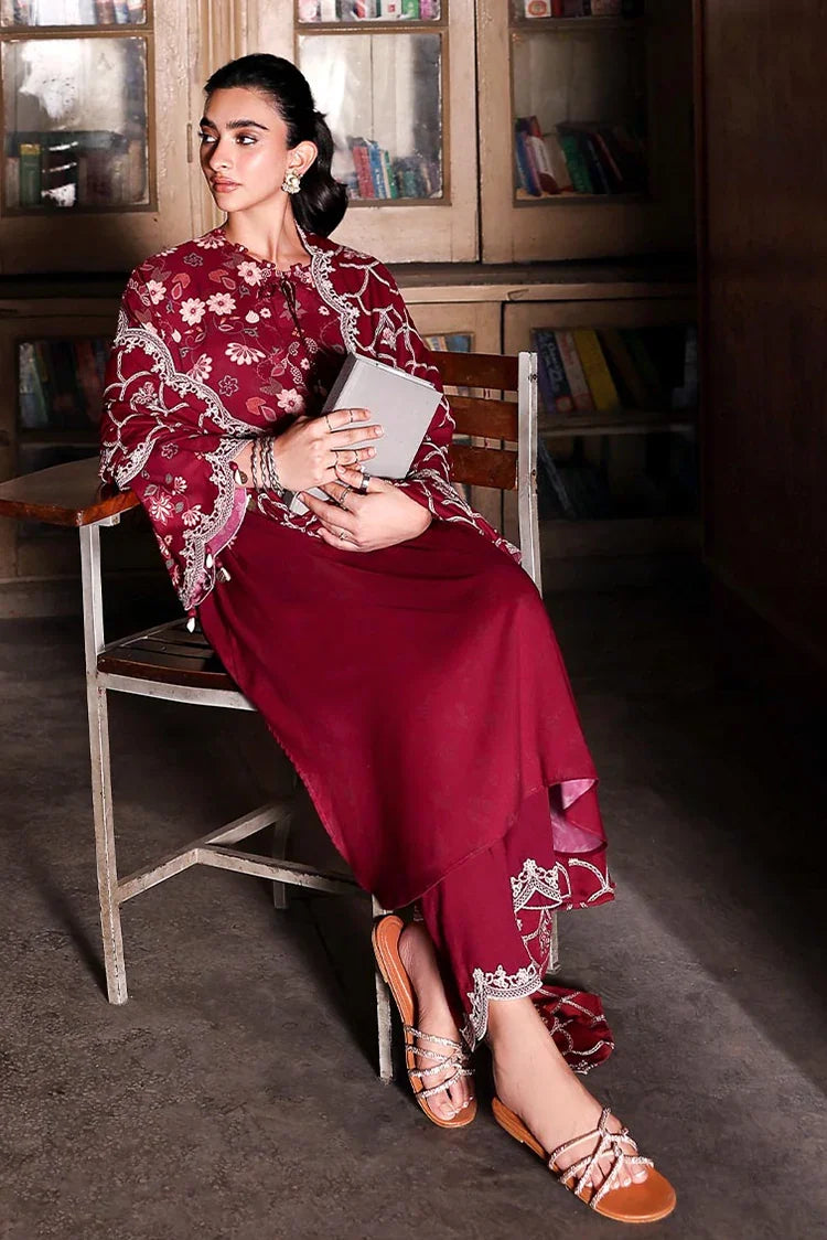 Picture of Cross Stitch - Unstitched Winter Collection - Berry Luxe - Available at Raja Sahib