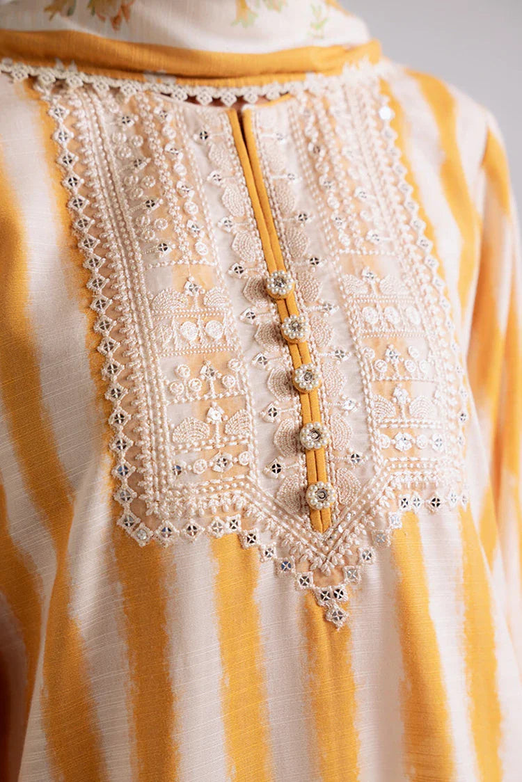 Picture of Cross Stitch - Unstitched Winter Collection - Ochre Bliss - Available at Raja Sahib