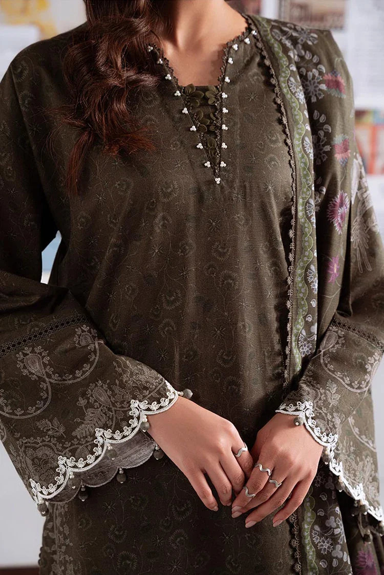 Picture of Cross Stitch - Unstitched Winter Collection - Olive Charm - Available at Raja Sahib