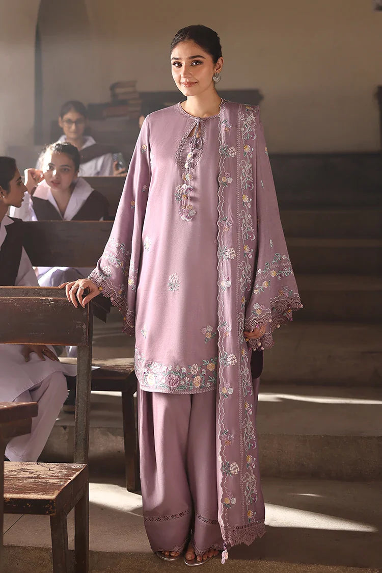 Picture of Cross Stitch - Unstitched Winter Collection - Mauve Mist - Available at Raja Sahib