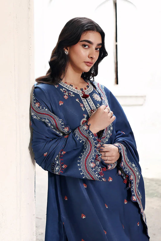 Picture of Cross Stitch - Unstitched Winter Collection - Moonlit Garden - Available at Raja Sahib