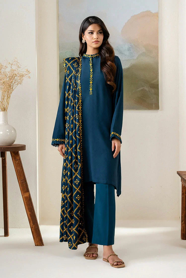 Picture of Cross Stitch - Exclusive Pret - Sage Blue - 2 Piece - Shirt & Dupatta - Available at Raja Sahib