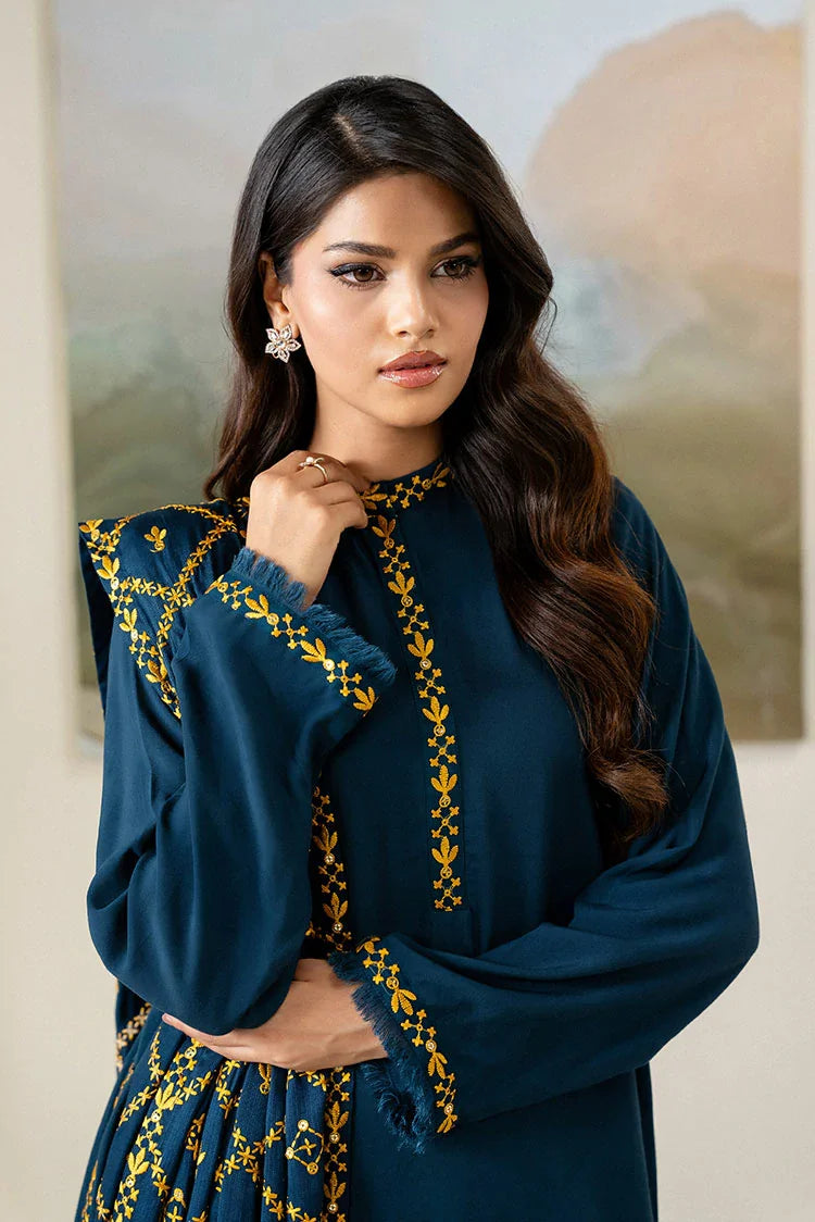 Picture of Cross Stitch - Exclusive Pret - Sage Blue - 2 Piece - Shirt & Dupatta - Available at Raja Sahib