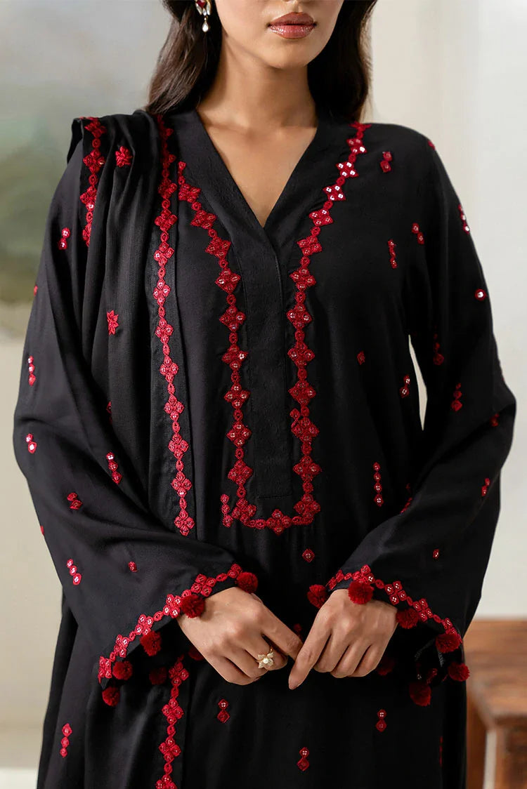 Picture of Cross Stitch - Exclusive Pret - Black Muse - 2 Piece - Shirt & Dupatta - Available at Raja Sahib