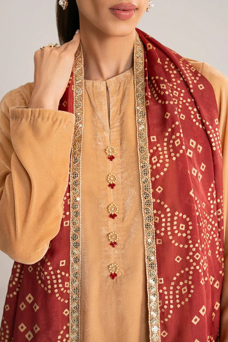 Picture of Cross Stitch - Exclusive Pret - Saffron Dust - 2 Piece - Shirt & Dupatta - Available at Raja Sahib