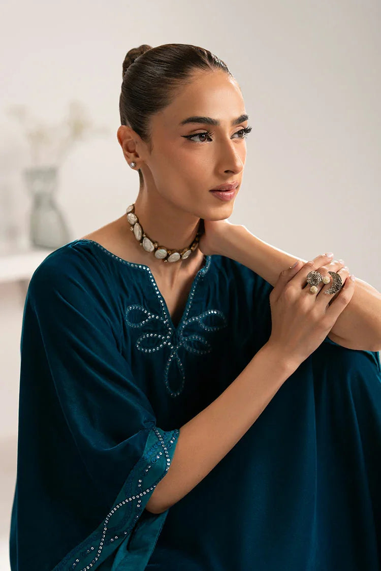 Picture of Cross Stitch - Exclusive Pret - Stardust Drape Embroidered Velvet Shirt - Available at Raja Sahib