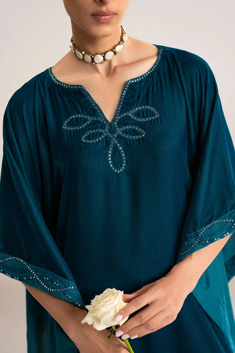 Picture of Cross Stitch - Exclusive Pret - Stardust Drape Embroidered Velvet Shirt - Available at Raja Sahib
