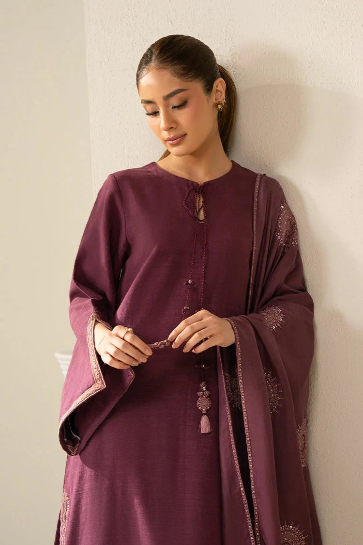 Picture of Cross Stitch - Exclusive Pret - Plum Berry - 2 Piece - Shirt & Dupatta - Available at Raja Sahib