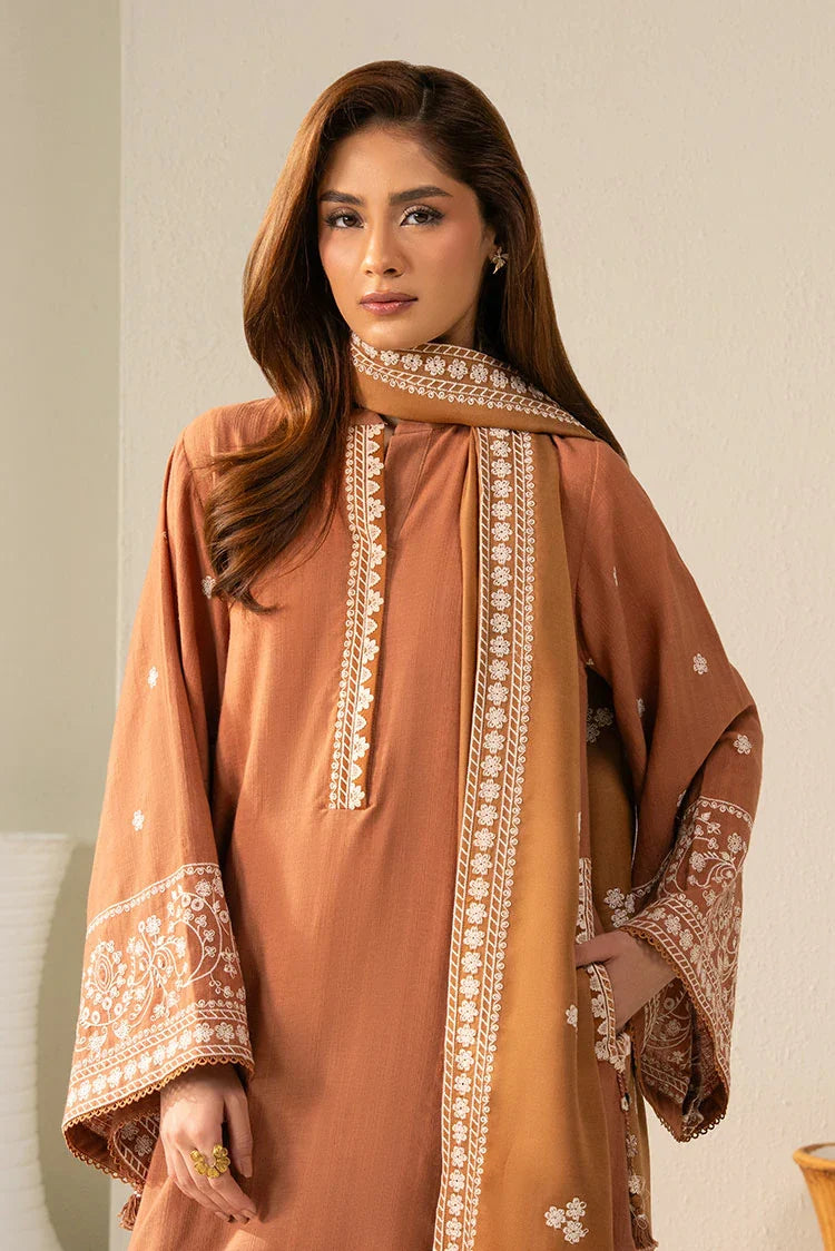 Picture of Cross Stitch - Exclusive Pret - Peach Caramel - 2 Piece - Shirt & Dupatta - Available at Raja Sahib
