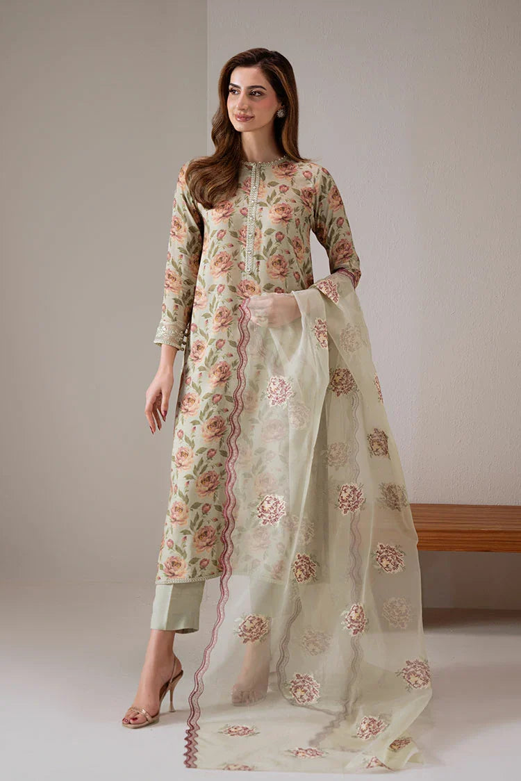 Picture of Cross Stitch - Exclusive Pret - Moss Glow - 2 Piece - Shirt & Dupatta - Available at Raja Sahib
