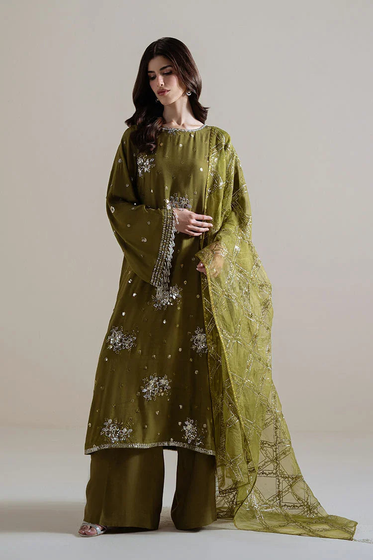 Picture of Cross Stitch - Unstitched Chiffon Edit Vol 1 - Gleam Luxe - Available at Raja Sahib
