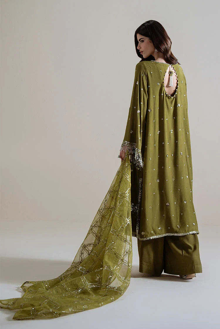 Picture of Cross Stitch - Unstitched Chiffon Edit Vol 1 - Gleam Luxe - Available at Raja Sahib