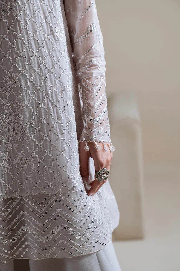 Picture of Cross Stitch - Unstitched Chiffon Edit Vol 1 - Moonlit Mist - Available at Raja Sahib