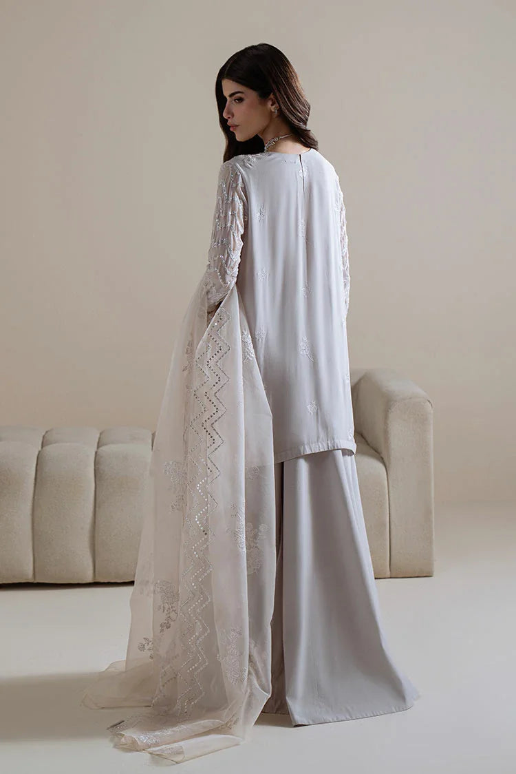 Picture of Cross Stitch - Unstitched Chiffon Edit Vol 1 - Moonlit Mist - Available at Raja Sahib