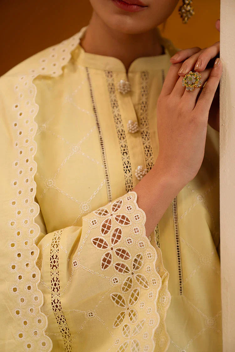 Picture of Cross Stitch - Chikankari Unstitched Collection - Butter Bliss - Available at Raja Sahib