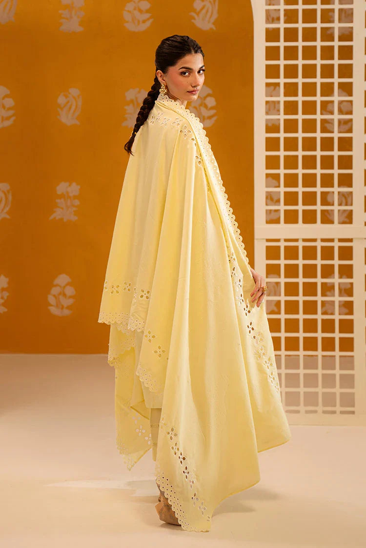 Picture of Cross Stitch - Chikankari Unstitched Collection - Butter Bliss - Available at Raja Sahib