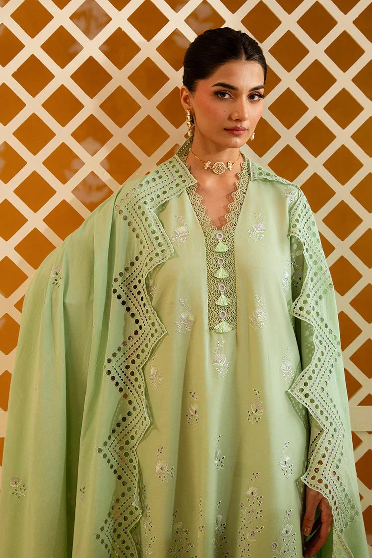 Picture of Cross Stitch - Chikankari Unstitched Collection - Pepper Mint - Available at Raja Sahib