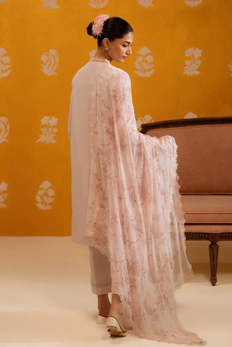 Picture of Cross Stitch - Chikankari Unstitched Collection - Rose Luster - Available at Raja Sahib