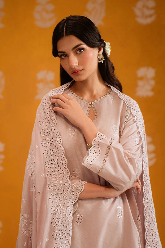 Picture of Cross Stitch - Chikankari Unstitched Collection - Tender Grace - Available at Raja Sahib