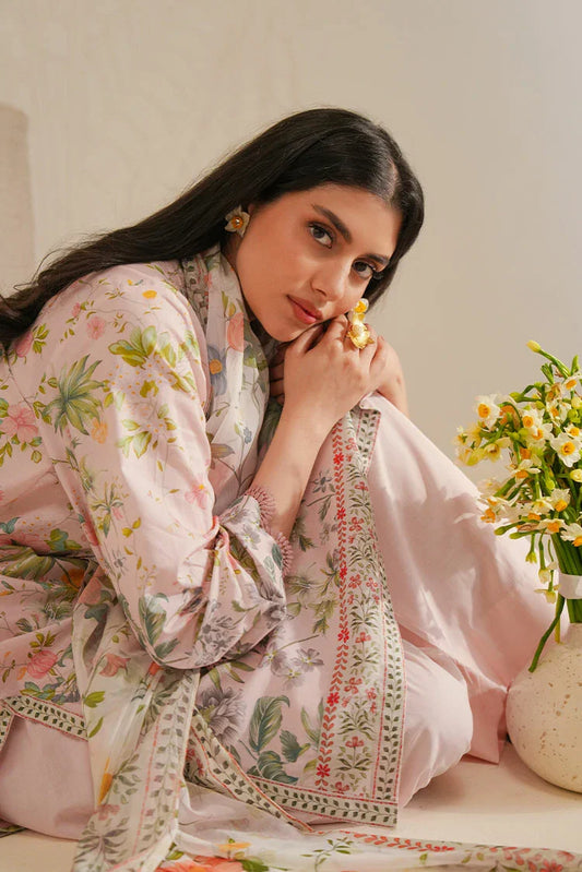 Picture of Cross Stitch - Daily Unstitched Lawn - Coral Wave - Available at Raja Sahib