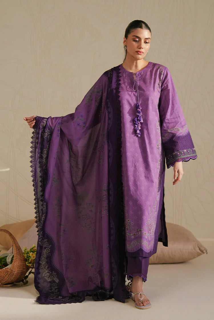 Picture of Cross Stitch - Daily Unstitched Lawn - Deep Carnation - Available at Raja Sahib