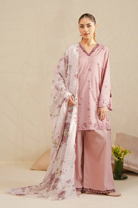 Picture of Cross Stitch - Daily Unstitched Lawn - Floral Blush - Available at Raja Sahib