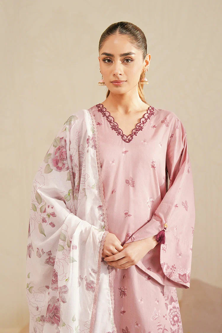 Picture of Cross Stitch - Daily Unstitched Lawn - Floral Blush - Available at Raja Sahib