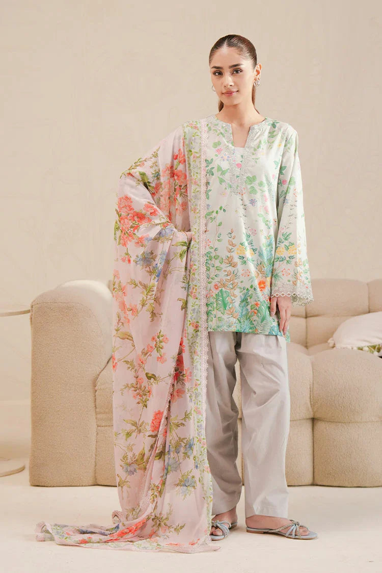 Picture of Cross Stitch - Daily Unstitched Lawn - Minty Glow - Available at Raja Sahib