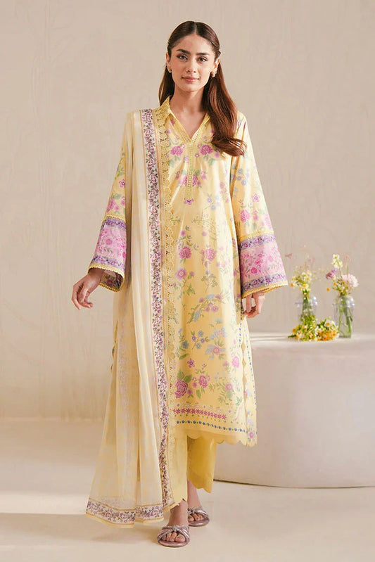 Picture of Cross Stitch - Daily Unstitched Lawn - Pastel Bloom - Available at Raja Sahib