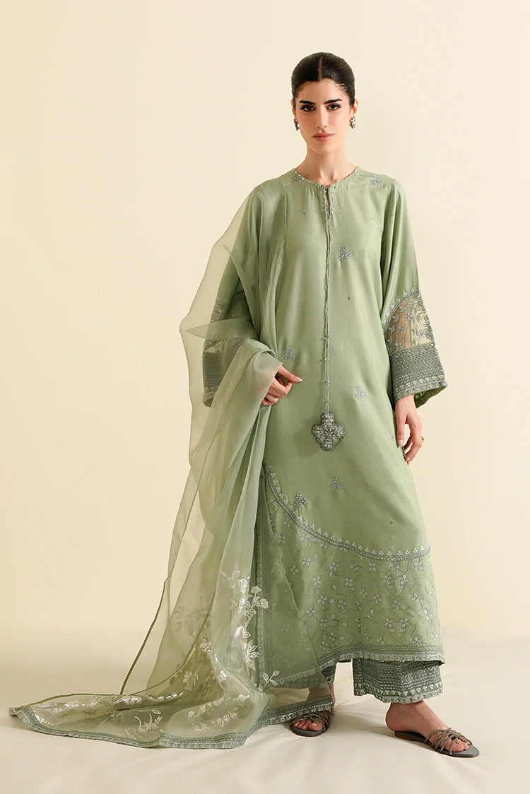 Picture of Cross Stitch - Ready to Wear - Silver Sage - 3 Piece - Available at Raja Sahib