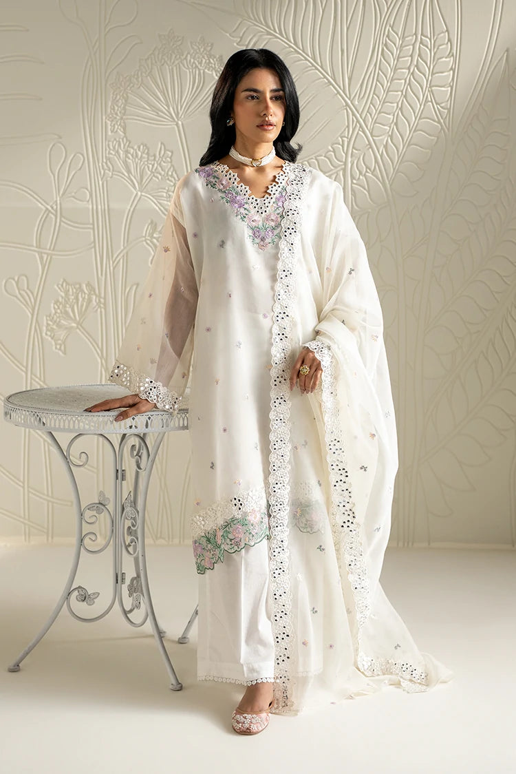 Picture of Cross Stitch - Ready to Wear - Blooming White - 2 Piece - Available at Raja Sahib