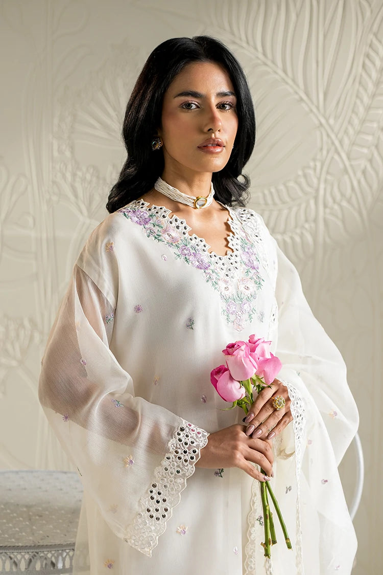 Picture of Cross Stitch - Ready to Wear - Blooming White - 2 Piece - Available at Raja Sahib
