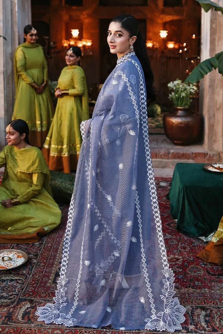 Picture of Cross Stitch - Unstitched Premium Eid Lawn - Ethnic Blue - Available at Raja Sahib