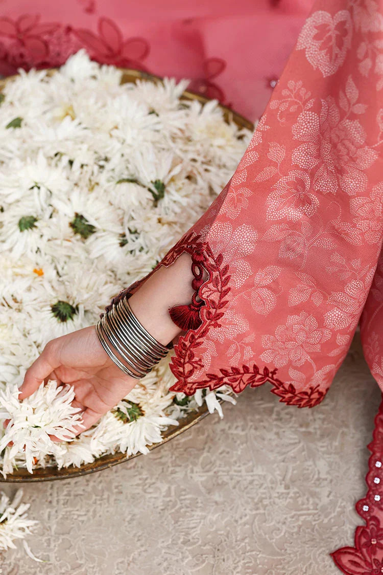 Picture of Cross Stitch - Unstitched Premium Eid Lawn - Peach Atelier - Available at Raja Sahib