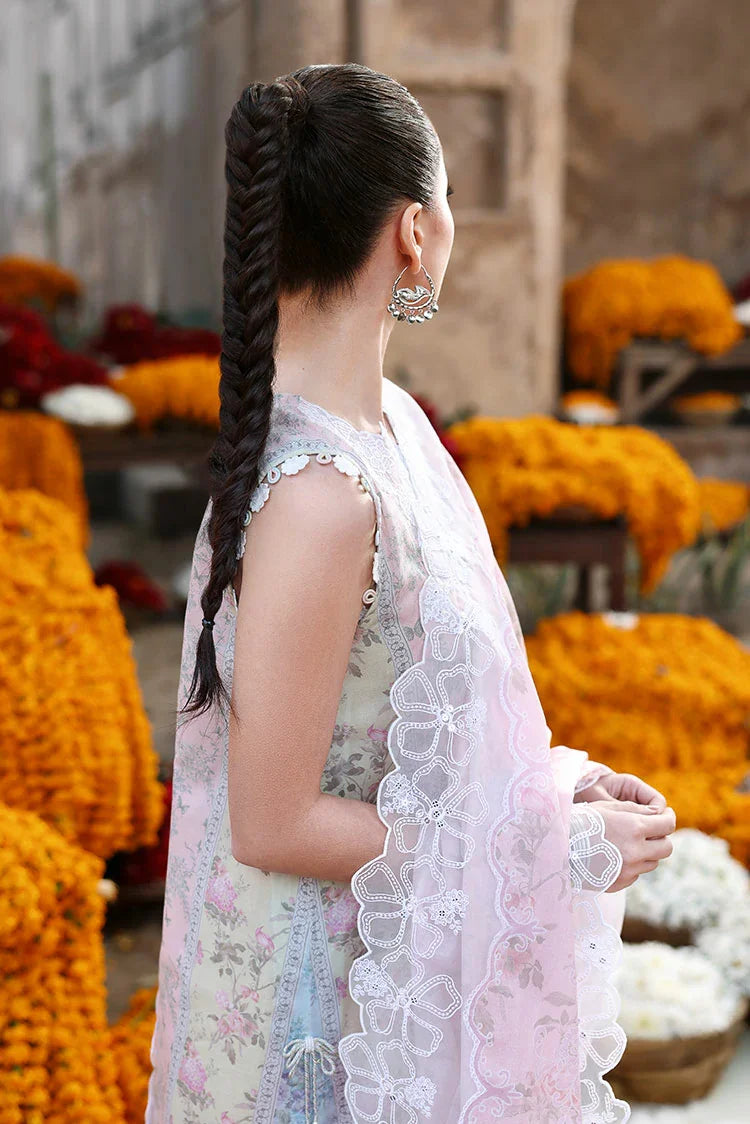 Picture of Cross Stitch - Unstitched Premium Eid Lawn - Rose Veil - Available at Raja Sahib