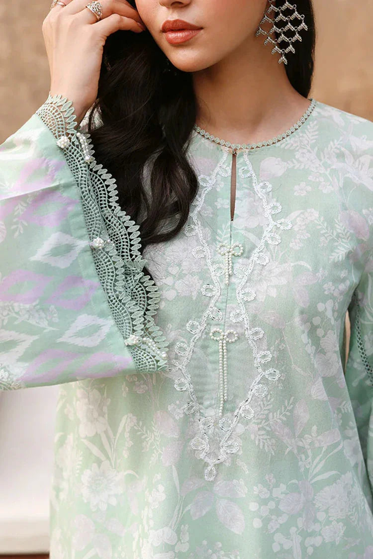 Picture of Cross Stitch - Unstitched Premium Eid Lawn - Sage Green - Available at Raja Sahib