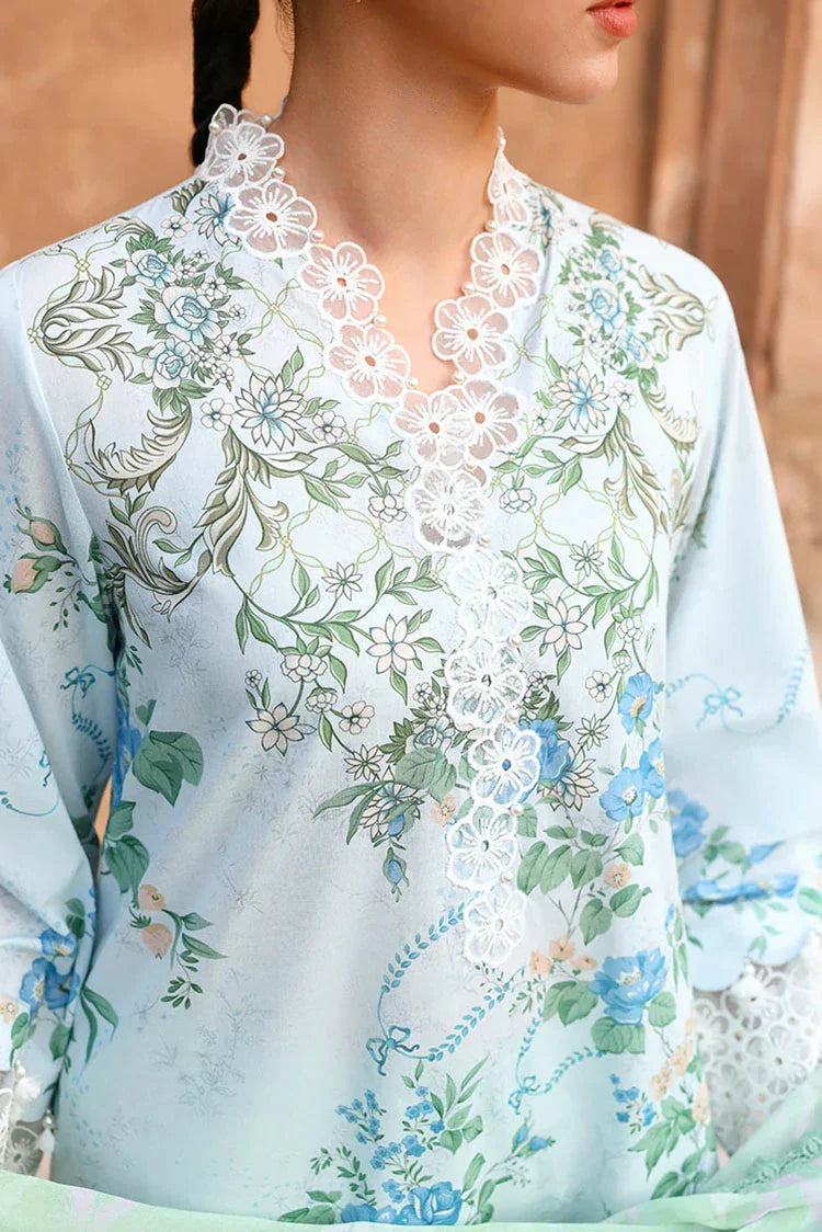 Picture of Cross Stitch - Unstitched Premium Eid Lawn - Saeafoam Treasure - Available at Raja Sahib