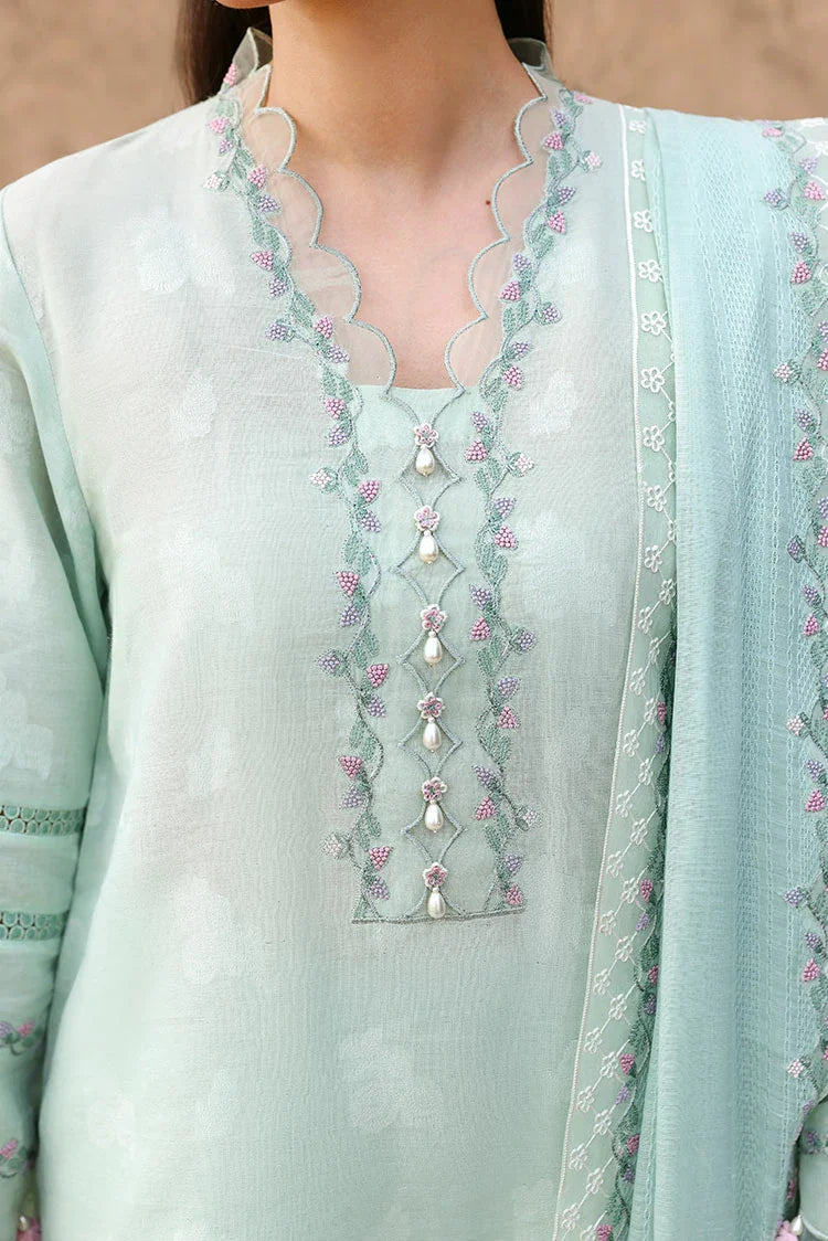 Picture of Cross Stitch - Unstitched Premium Eid Lawn - Misty Mint - Available at Raja Sahib